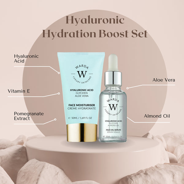 SKIN HYDRATION BOOST HYALURONIC ACID MOISTURISER 50ml + HYALURONIC ACID HYDRATION BOOST OIL SERUM 30ml