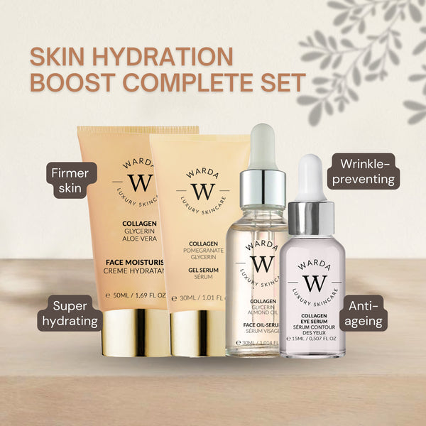 SKIN LIFTER BOOST COLLAGEN MOISTURISER 50ml + SKIN LIFTER BOOST COLLAGEN EYE SERUM 15m + SKIN LIFTER BOOST COLLAGEN GEL SERUM 30ml + COLLAGEN SKIN LIFTER BOOST OIL SERUM 30ml