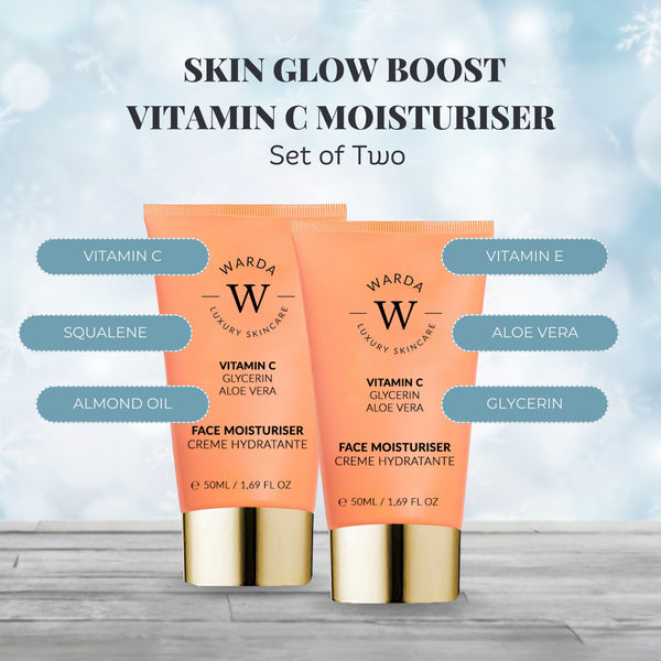 2 x SKIN GLOW BOOST VITAMIN C MOISTURISER 50m