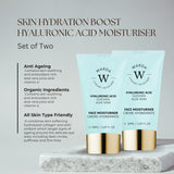 2 x SKIN HYDRATION BOOST HYALURONIC ACID MOISTURISER 50ml