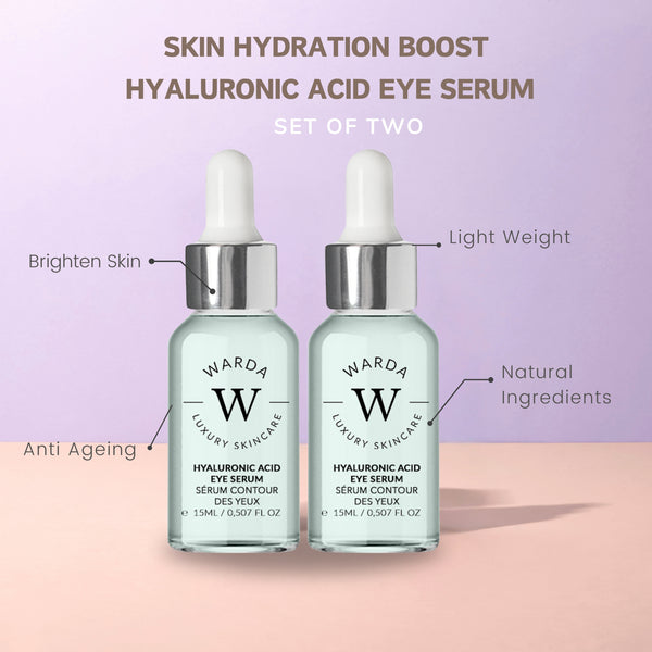 2 x SKIN HYDRATION BOOST HYALURONIC ACID EYE SERUM 15ml