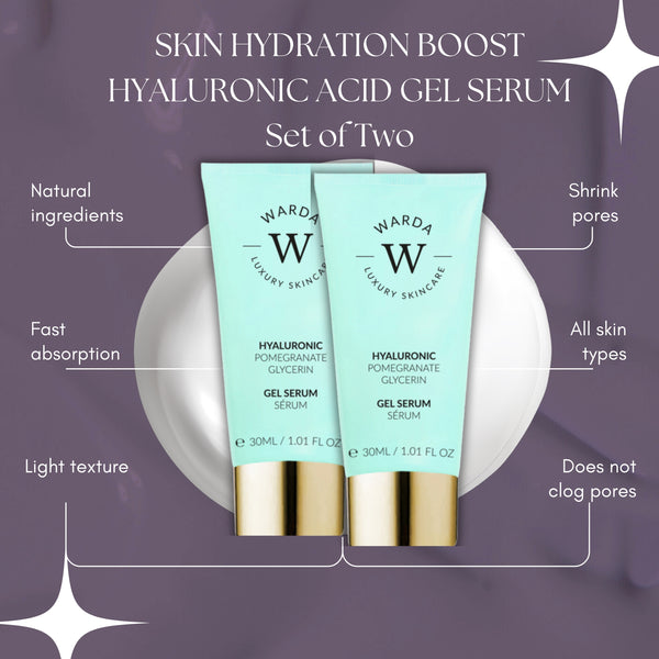 2 x SKIN HYDRATION BOOST HYALURONIC ACID GEL SERUM 30ml