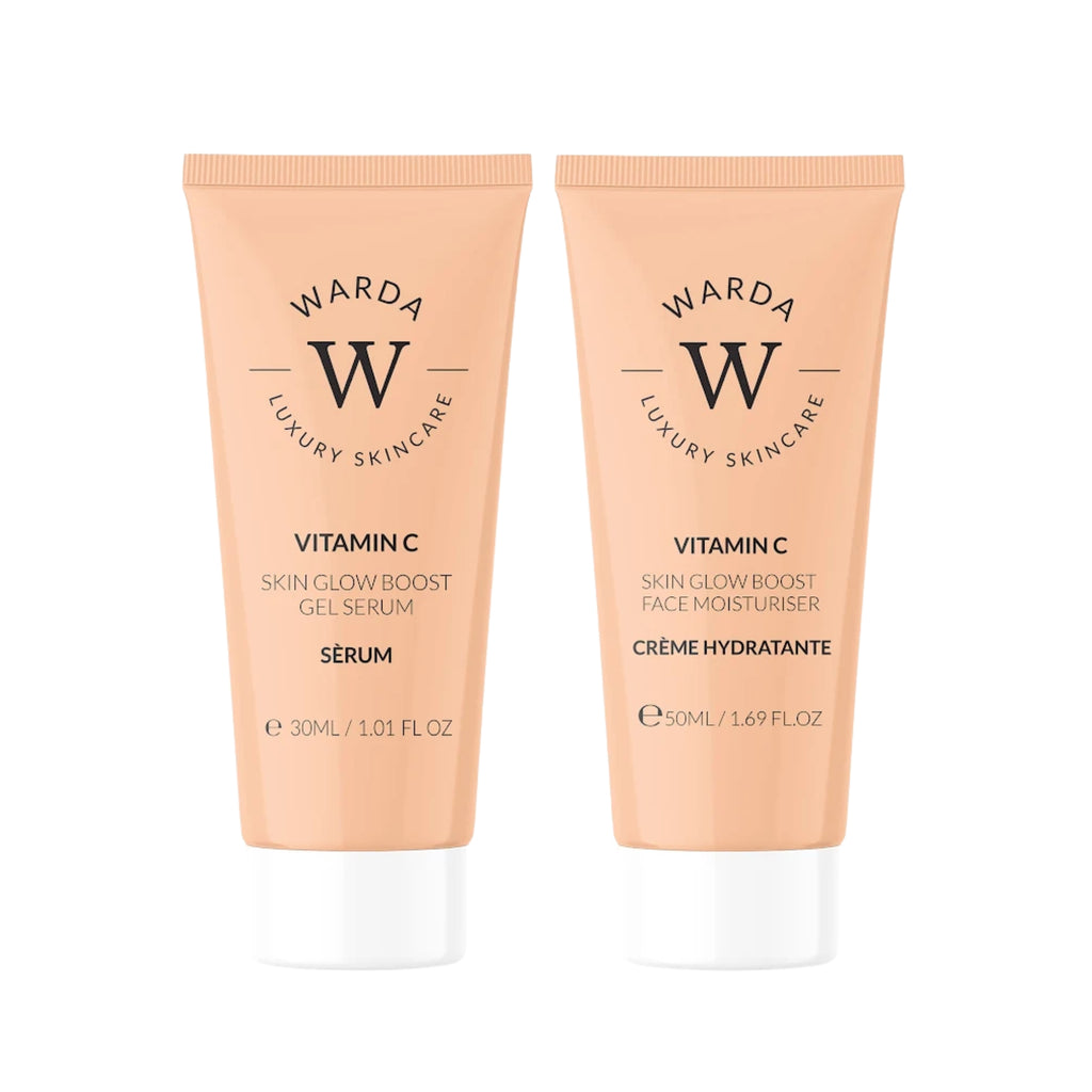 SKIN GLOW BOOST VITAMIN C MOISTURISER 50m + SKIN GLOW BOOST VITAMIN C GEL SERUM 30ml