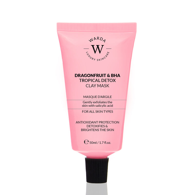 DRAGONFRUIT & BHA TROPICAL DETOX CLAY MASK 50ml – wardaskincare