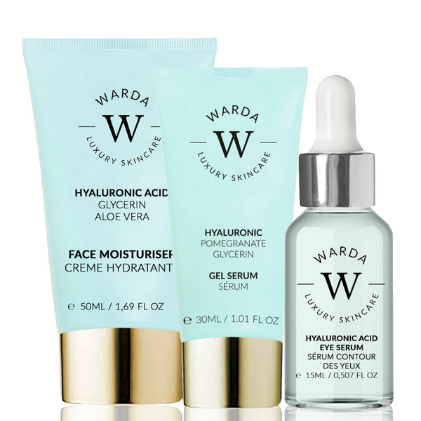 SKIN HYDRATION BOOST HYALURONIC ACID MOISTURISER 50ml + SKIN HYDRATION BOOST HYALURONIC ACID EYE SERUM 15ml + SKIN HYDRATION BOOST HYALURONIC ACID GEL SERUM 30ml